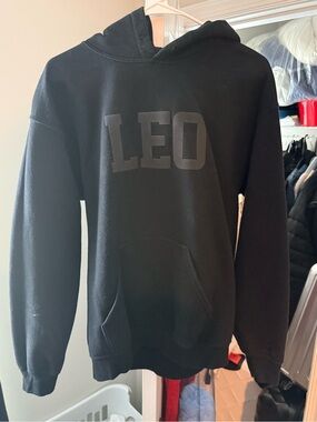LEO Men's Black Performance Hoodie Jacket